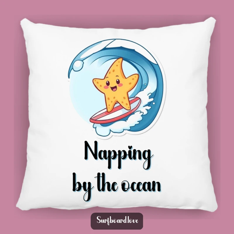 Funny Starfish Surf Pillow: Cozy Beach Accent, Wonderful Funny Gift!