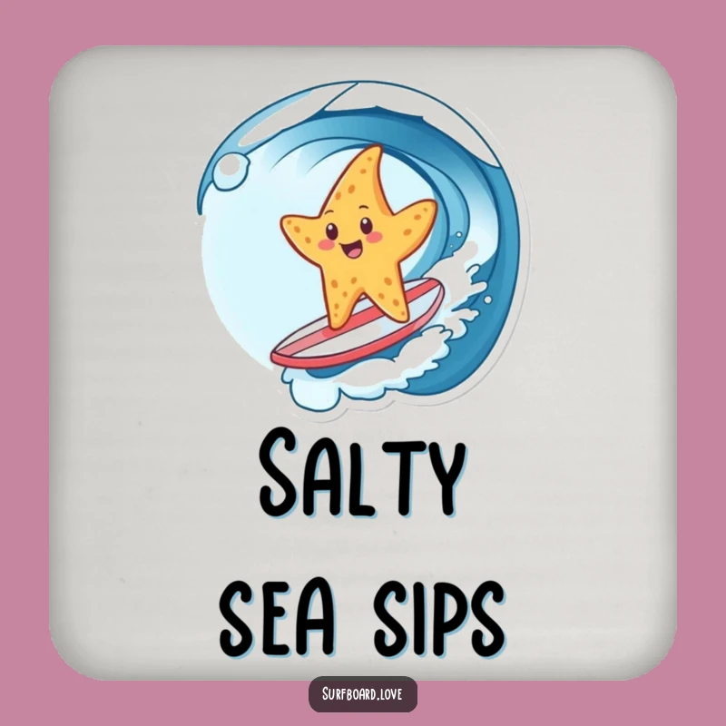 Funny Starfish Surf Coaster: Beachy Protection, Great Funny Gift!