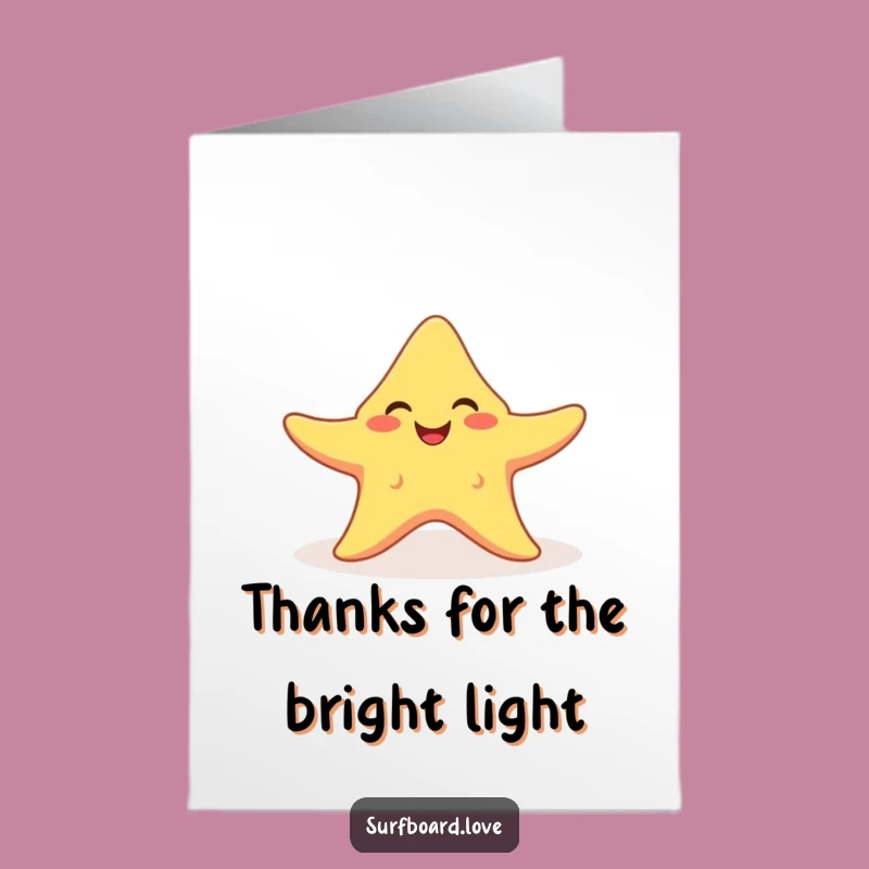 Free Printable Thank You Card: Starfish Sunbeam Catch - Cheerful Downloadable Thanks