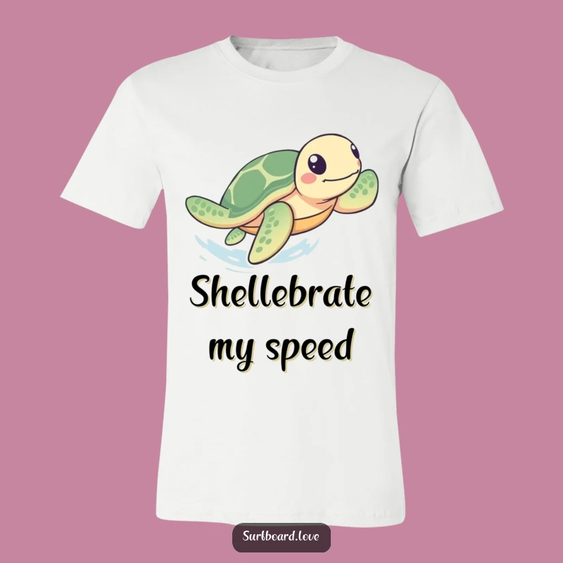 Funny Turtle Paddling T-Shirt: Speedy Sea Turtle Towards Shore, Hilarious Ocean Tee